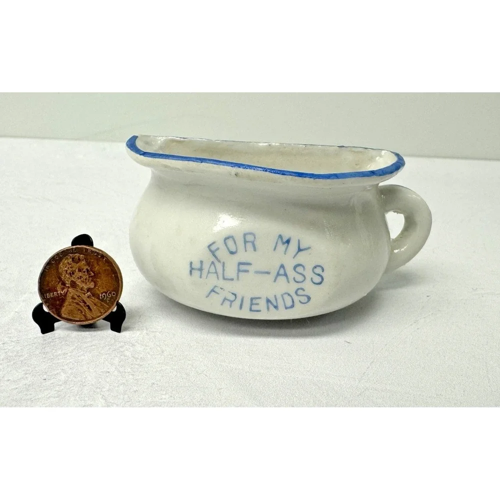 VINTAGE Small‎ Novelty Friend Gift TRINKET Match Succulent Holder Funny Japan